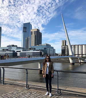 Kristina Sabelstrom at the Puerto Madero in Buenos Aires, Argentina, 5 August 2018. Photograph by Theresa Thomas.