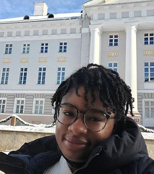 Divinity Richardson at the University of Tartu in Tartu, Estonia - February 2022 (Selfie)