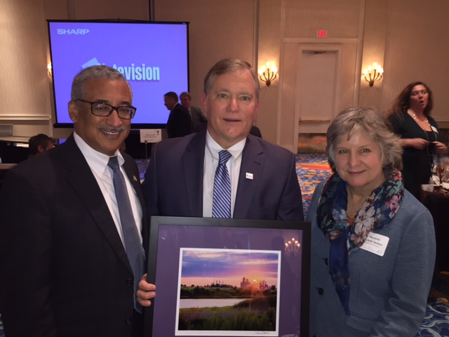 President Miller with Rep. Bobby Scott and Executive Director of the Elizabeth River Project Marjorie Mayfield Jackson