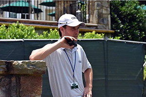 Kevin Duffy '18 (Recreation and Leisure Studies) at Druid Hills Golf Club in Atlanta, GA. June 9, 2018. Kevin interned at the Georgia State Golf Association in summer 2018. To undertake this internship, Kevin was awarded a Athenaeum SHIPP grant. Focus-2