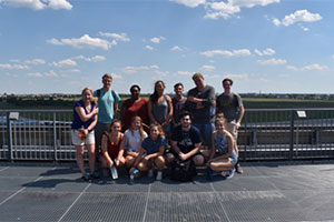 Batten Honors College students at Tempelhof Airport in Berlin, Germany. Picture taken by Dr. Kathleen Casey.