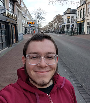 Criofan Shaw at the Bloemerstaat Bus Stop in Nijmegen, The Netherlands - February 2022 (Selfie)