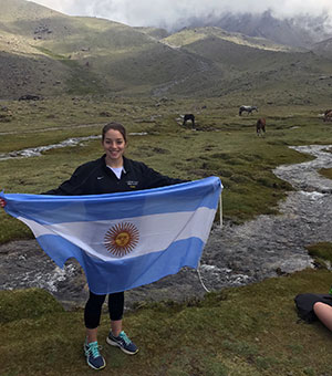 Ashley Bologna at the Vallecitos in Lujan de Cuyo, Mendoza, Argentina, February 18, 2017. Photo by Molly Wyatt. Ashley Bologna '18