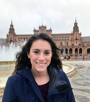 Ashley Peterson at the Plaza de España in Seville, Spain, February 12, 2017. Photo by Carrie Douglass. Ashley Peterson at the Plaza de España in Seville, Spain, February 12, 2017. Photo by Carrie Douglass.