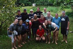 VWU students share the aloha spirit with the Kipahulu Ohana, Maui, Hawaii, January 2019.