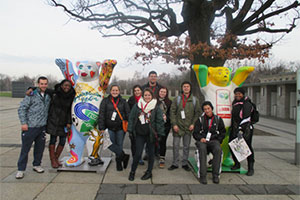 Virginia Wesleyan students at Berlin’s Olympic Stadium, 2014. Photograph by Prof. Sara Sewell. 