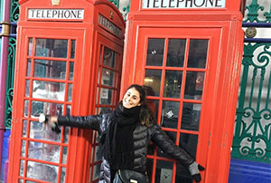 Jenna Serna ‘18 in London, England, U.K., January 2017.
