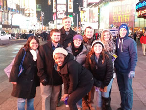 Virginia Wesleyan theatre students in New York City, January 2013. Anonymous photographer.