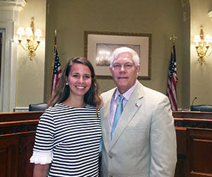 Amanda Gerni with Congressman Pete Sessions, Washington, D.C., July 2017. Photograph by Carolina Broothe.