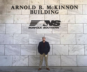 Dylan Ardinger at the Norfolk Southern Corporation, Norfolk, VA, spring 2019.