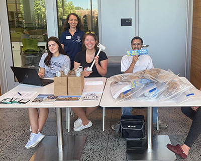 Brynn with the research team and Prof. Elizabeth Malcolm, Virginia Wesleyan University Greer Environmental Sciences Center, July 2021. (Photo by Juwon Seaborne)