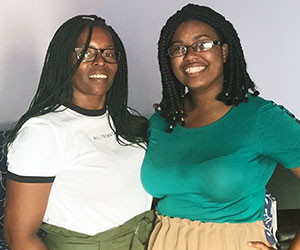 Monique Ayers with her host mother, Esperanza Ejapa Echuka, Madrid, summer 2019. Photograph by Alfonso Rodrigo Cresop