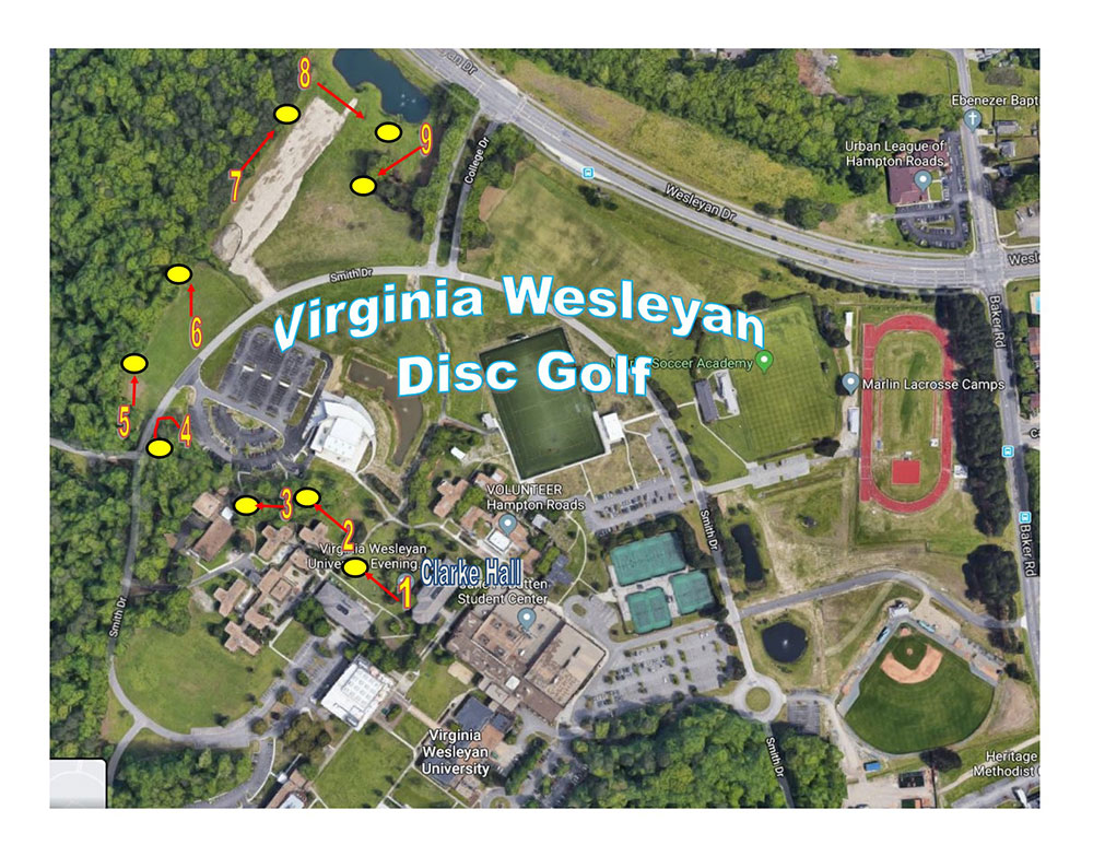 Map of the Dsic Golf Course
