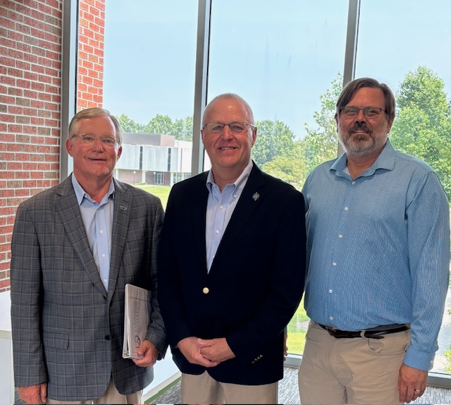President Scott D. Miller with Executive Director of HRPDC/HRTPO Bob Crum and Dr. Maynard Schaus. 