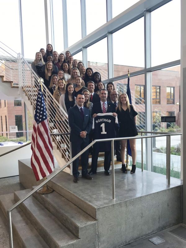 Governor Northam With Virginia Wesleyan Softball Champions