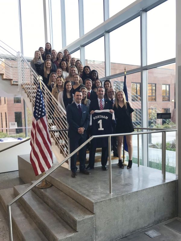 Governor Northam With Virginia Wesleyan Softball Champions