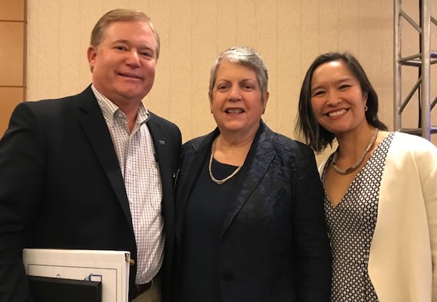 VWU President Scott D. Miller serves as chair of the Climate Leadership Network, and along with Janet Napolitano, President of the University of California (and former Secretary of Homeland Security), and Mariko Silver, President of Bennington College (right), has played a leadership role in the formulation of the Call to Action.