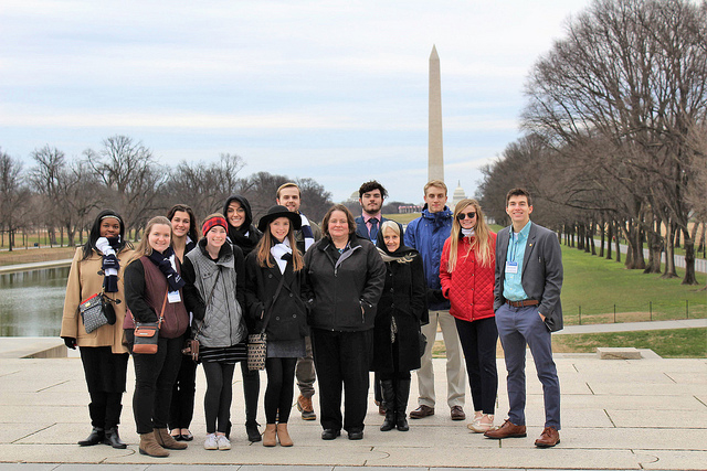 A group of VWU students in Washington DC