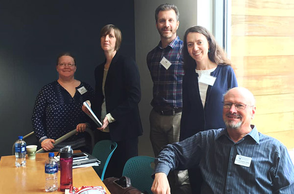 Among the participating VWU faculty were (from left) professors Katrina Henry, Maury Howard, Bill McConnell, Elizabeth Malcolm, and Chris Haley.