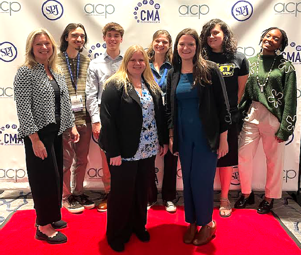 Editors of the Marlin Chronicle with Advisor Lisa Lyon Payne at MediaFest 25 in Washington, D.C.