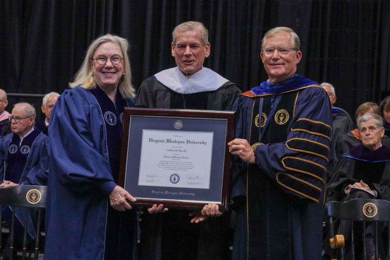 Commencement Speaker Clifford B. Fleet III receives Doctor of Humane Letters